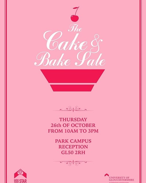 UoGStar's tweet photo. Get involved in the first UoG STAR bakesale of the year #UOG #universityofgloucestershire https://t.co/IzAqOZFTh8