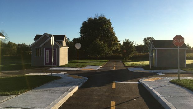 identifor's tweet image. Mini village teaches special needs students traffic safety cbc.ca/1.4313010 #specneeds