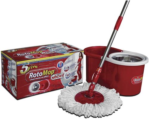 ShopDilla on X: Get #RotoMop with Stainless Steel Basket and Microfiber  Mop Head for $9.99 After Mail in Rebate @Menards Link:    / X