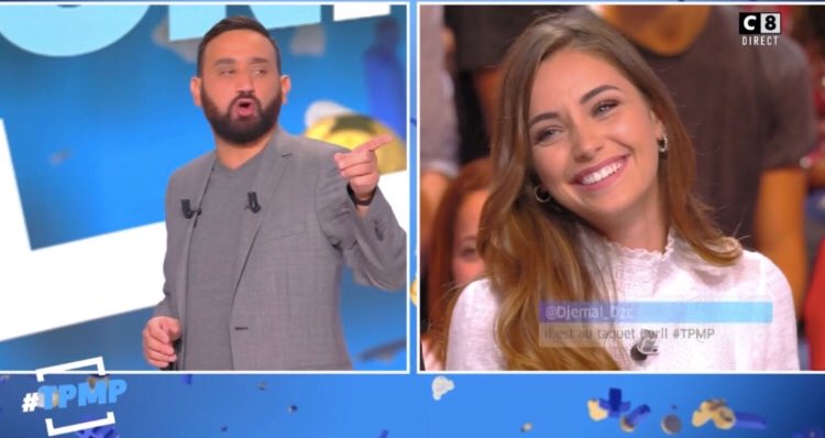 chapirronioff's tweet photo. Trop contente de vous retrouver ce soir dans @tpmp avec @cyrilhanouna et toute la bande ! Merci pour tous vos messages !💕 https://t.co/RVnDkfcq6W