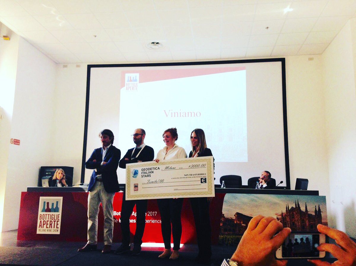 Thanks to <a href="/BottiglieAperte/">Bottiglie Aperte</a>, Geodetica Italian Star e Aliante Business Solution Srl per averci premiato con il #Wine #Innovation #Award