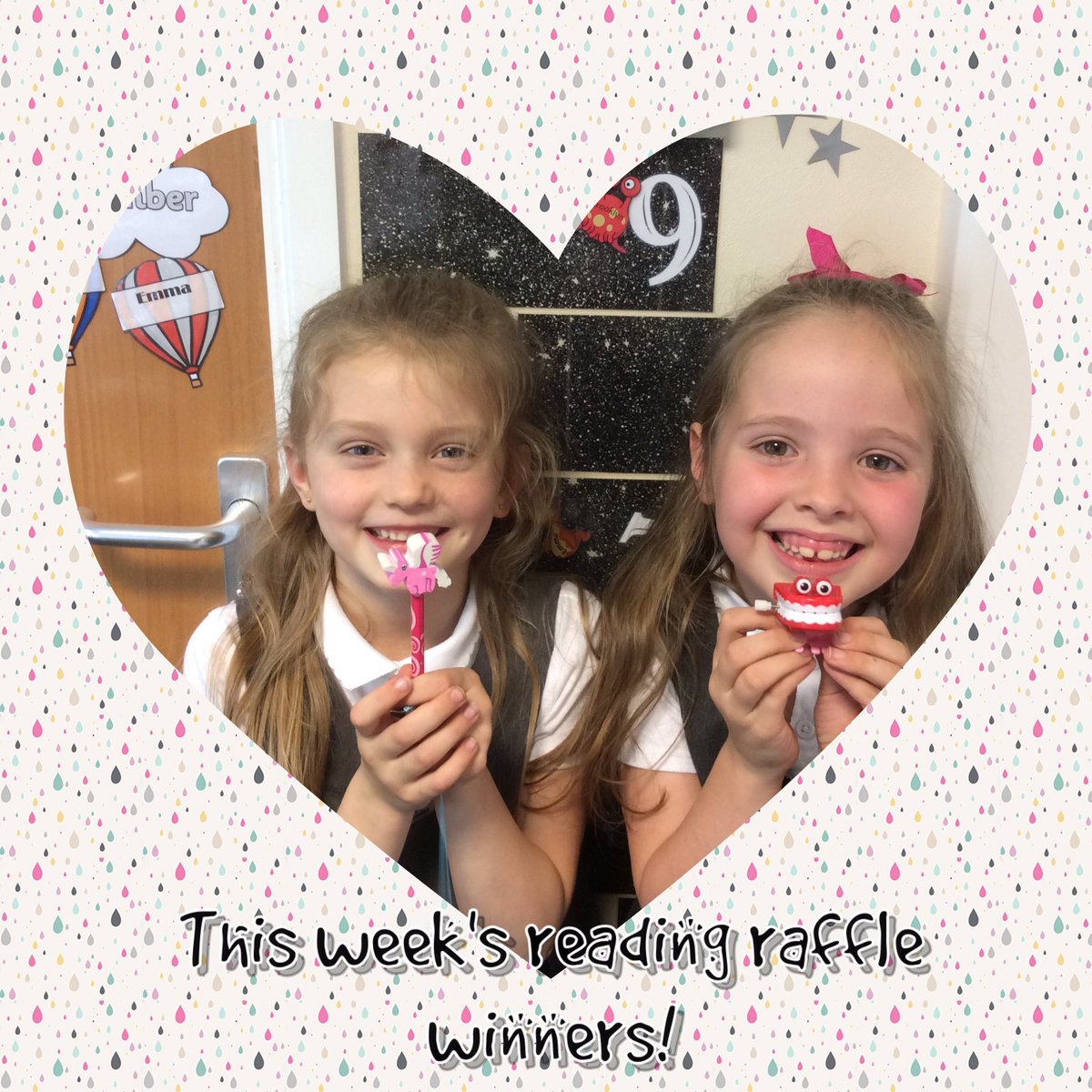 missrefoster's tweet photo. Our reading raffle is now drawn on a Monday and these two smiley little people are this week's lucky winners! 😊😊
@BoothferryPS https://t.co/9iu2oAnbUf