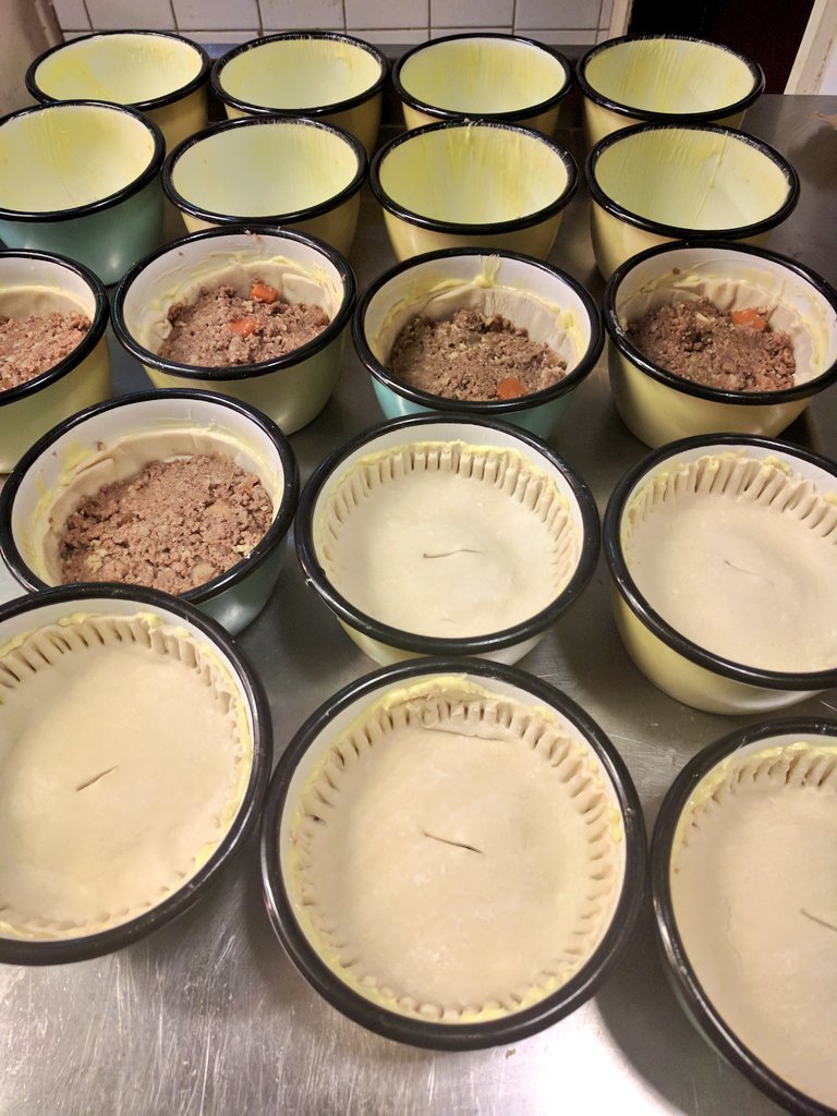 CheffyKate's tweet photo. Homemade pies @TheAlexSW19 #nojoke freshly made every day competition worthy come in the warm and try one ;D https://t.co/UTCTA8YvlE