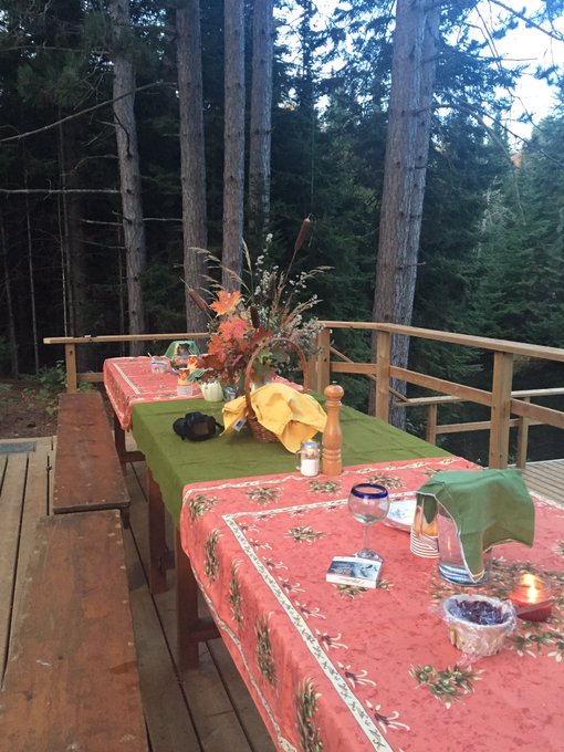 I made the thanksgiving centrepiece for our 20 person harvest table. It's ridiculously gorgeous here