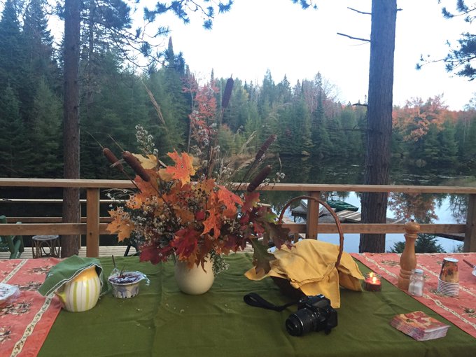 I made the thanksgiving centrepiece for our 20 person harvest table. It's ridiculously gorgeous here