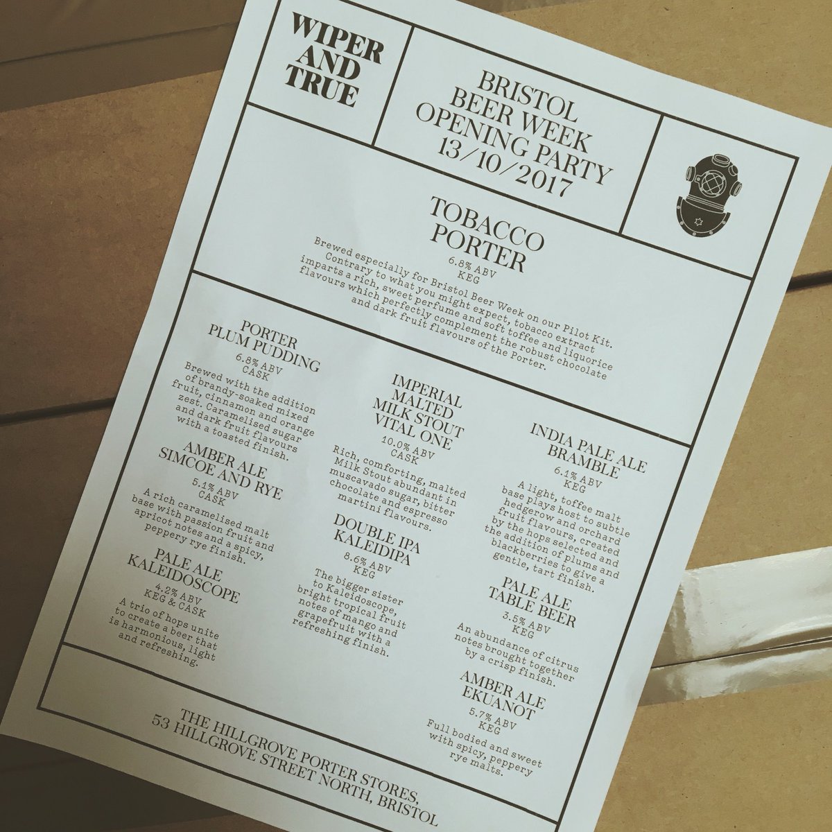 WiperAndTrue's tweet photo. Something to cure your Monday blues: here's our @TheHillgrove tap takeover beer list. Kicking off @BristolBeerWeek on Friday! https://t.co/SaZXVY8uia