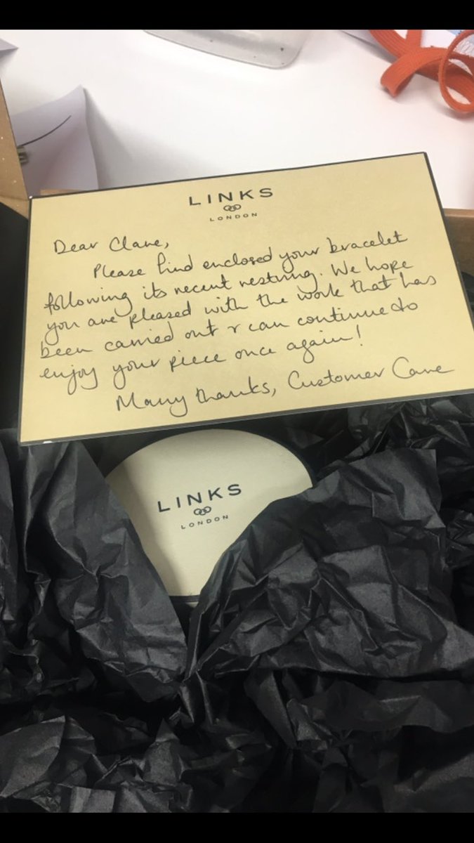 Claremylan's tweet photo. Great #CustomerService Thanks @Links_of_London 4 restoring my bracelet back to former #beauty 👍🏼☺️ https://t.co/Tz8K36Sd2R