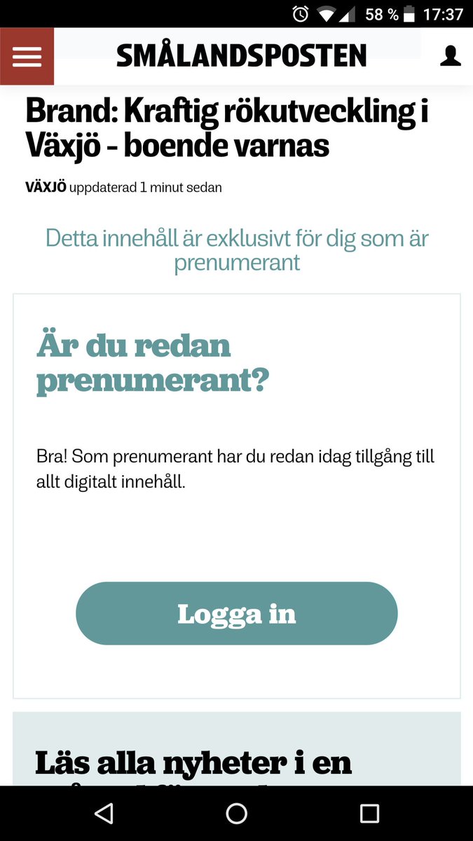 Är det rimligt att jag ska behöva betala för mer information kring detta?... <a href="/Smalandsposten/">Smålandsposten</a>