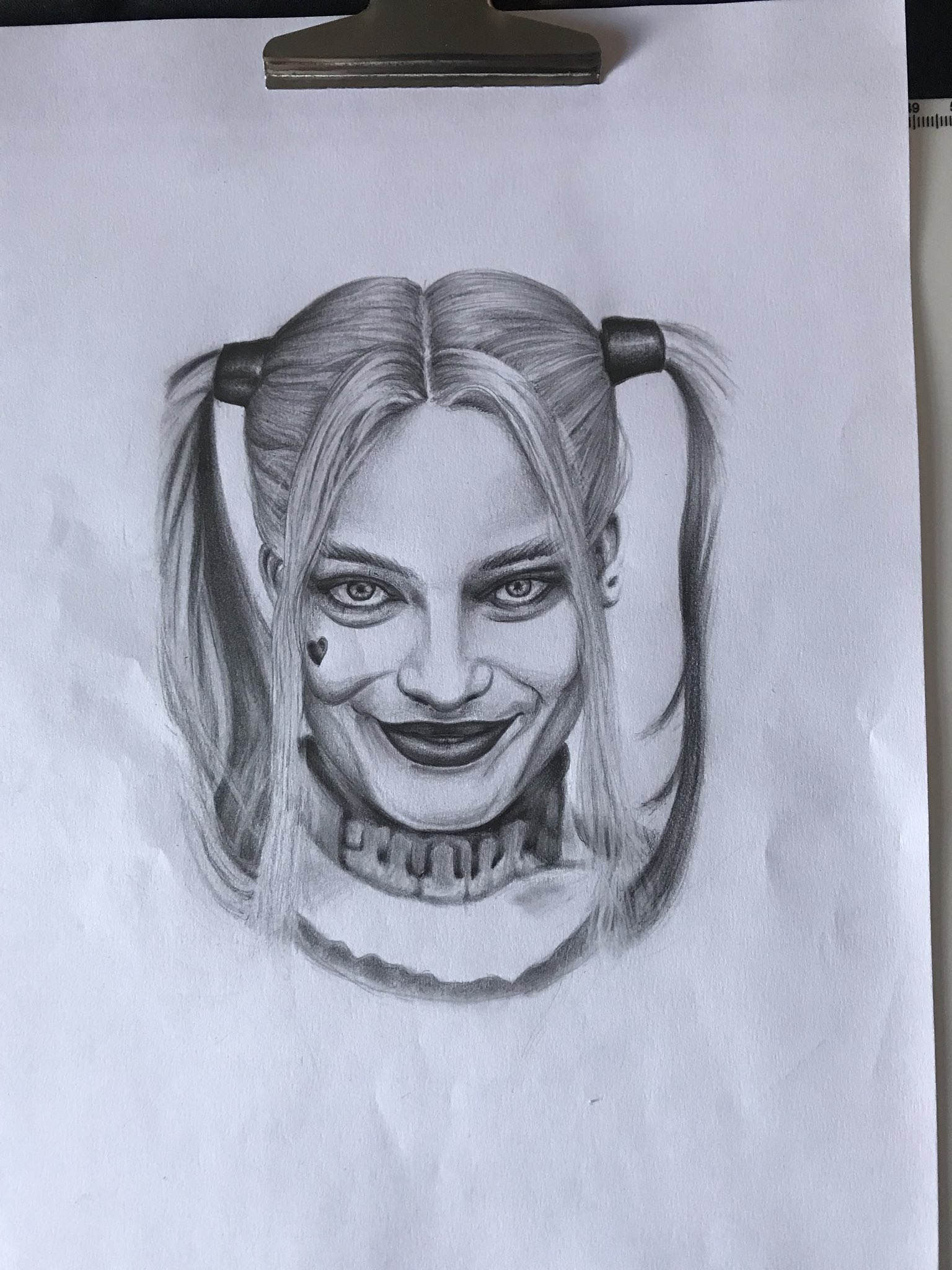 Great Pencil Sketch Of Harley Quinn Margot Robbie  DesiPainterscom