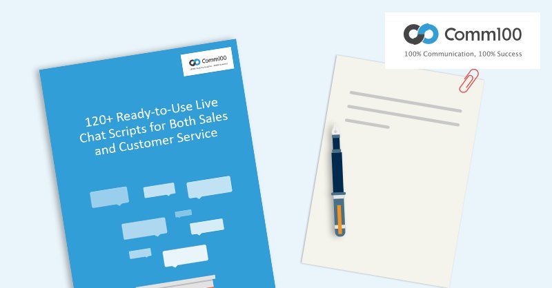 Comm100's tweet photo. #MondayMotivation 120+ Ready-to-Use Live Chat Scripts for Both Sales and Customer Service https://t.co/pIuhs9eeR7 #chatscripts https://t.co/627Ethmtaz