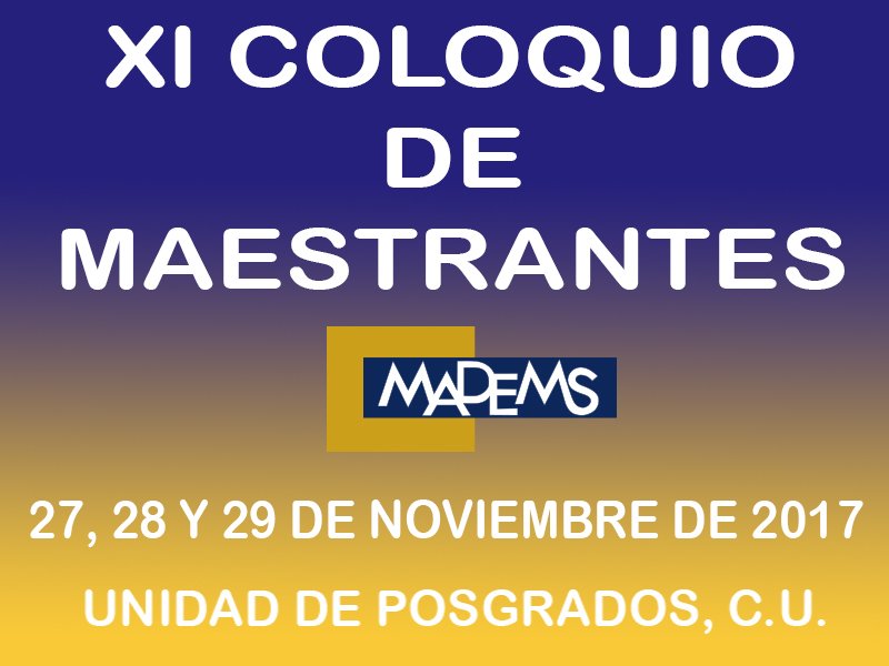 PosgradoMADEMS's tweet photo. El evento académico anual de la Maestría ha llegado...
 Favor de realizar su registro estimados maestrantes...
 https://t.co/X1gnPc7w4V https://t.co/RQowb1mwFM