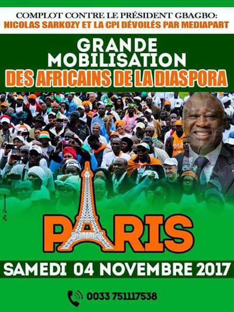 SabineBaudoinG's tweet photo. Tous ensemble le 04/11/17 pour dénoncer la #CPI et demander la libération de #Gbagbo et CB Goudé. #CIV225 #Afrique #ProcèsDeLaHonte #AFP https://t.co/Un1RdCyQ8q