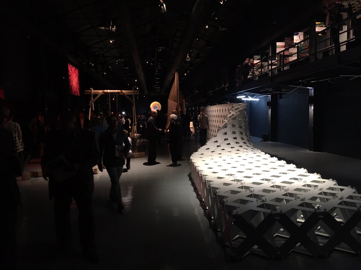 GregOtto_WPM's tweet photo. Kais Al-Rawi's architectural installation at ADW in his hometown in Jordan. It has received an AIA Design Award and was previously at the A+D Museum and ACADIA Conference 2014. #engineering #architecture https://t.co/97VdiTgsgI