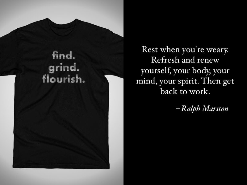 PrayersLoft's tweet photo. #MondayMotivation #MorningJoe 

Find. Grind. Flourish. Tees available now.
Shop https://t.co/LbwiO5gwAN https://t.co/OO8r72qULE