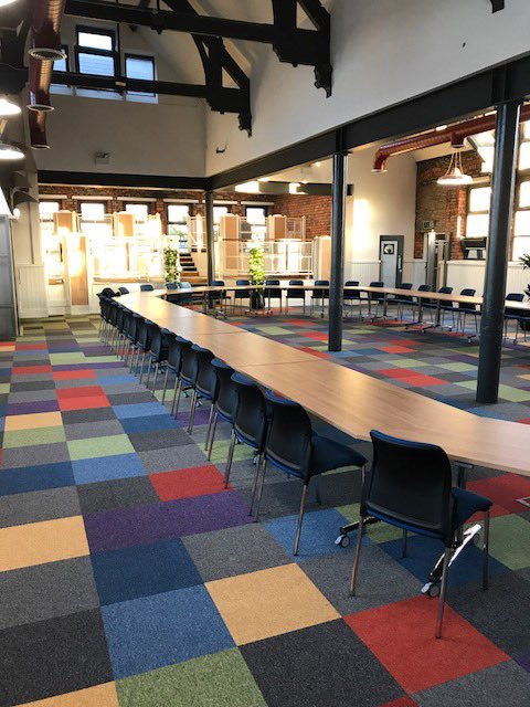 birchcarpets's tweet photo. New Hi Tech #carpettiles colour range being used to its full potential at Glide House Sheffield https://t.co/a9VFVRW3wD