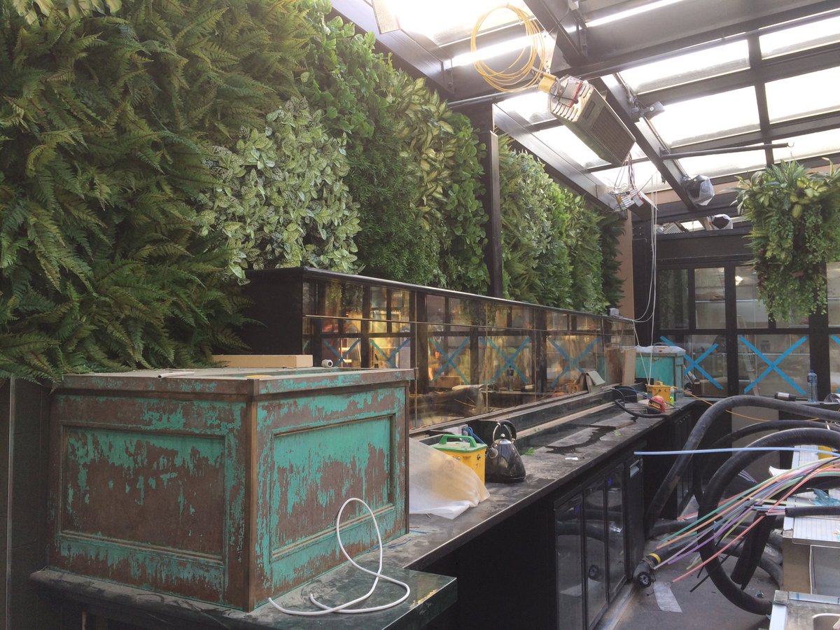 OutsideOptions's tweet image. A busy day for the crew carrying out a plant fit-out at a newly refurbished Dublin City Center venue