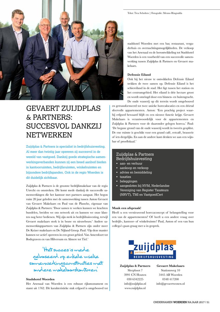 Gevaertmakelaar's tweet photo. Gevaert Zuijdplas &amp; Partners succesvol dankzij netwerken! https://t.co/MNt9NoWaXZ