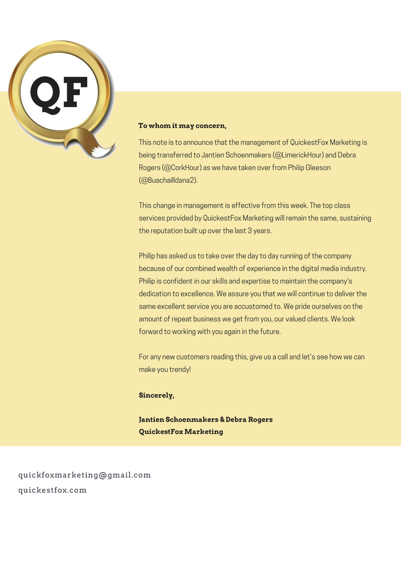 Let's kick off Monday with a wee bit of news for you all #QuickestFox