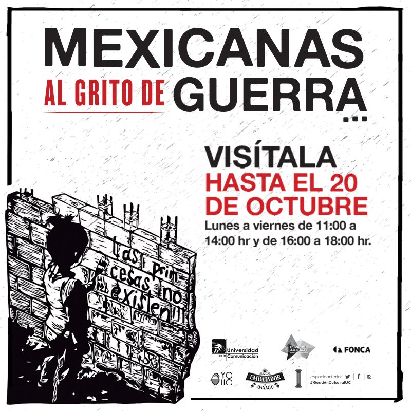 Visita #MexicanasAlGritoDeGuerra hasta el 20/10. Gracias a <a href="/yollodecorazon/">Yollo</a> y a las artistas por hacerlo posible. #EstemosUnidasMexicanas