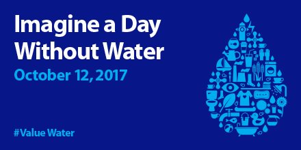 USWaterAlliance's tweet photo. TODAY is Imagine a Day Without Water! Use #ValueWater to share how you're telling your community about the value of water https://t.co/7gHdDEESyd