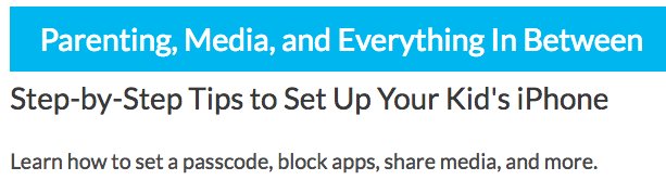 InJonathansHead's tweet photo. Nice little guide for parents from @CommonSense about setting up your kids' iPhone: https://t.co/ZxeBJtCLqG https://t.co/gJQsERK3JO