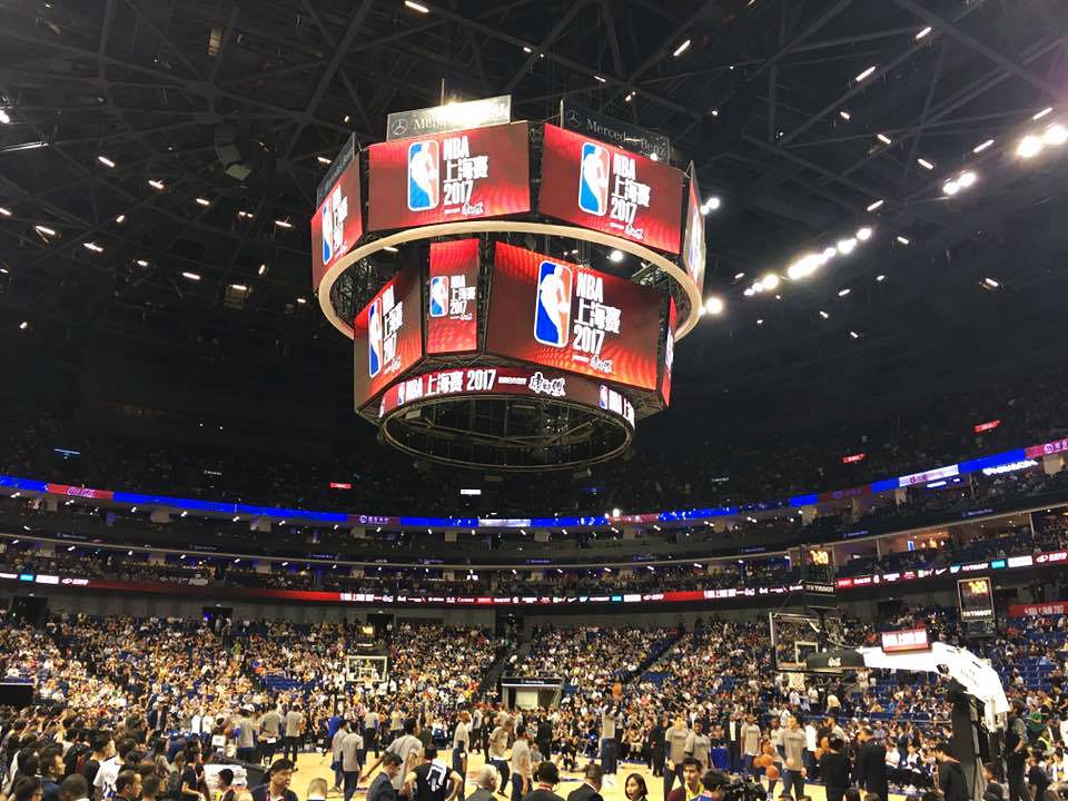 OSACORP's tweet photo. This past weekend at #game2 in China for the 2017 #NBAGlobalGames!
#OSA #OnStageAudio #ProAudio #NBA #Shanghai #FullHouse https://t.co/iDhvKkCfAG