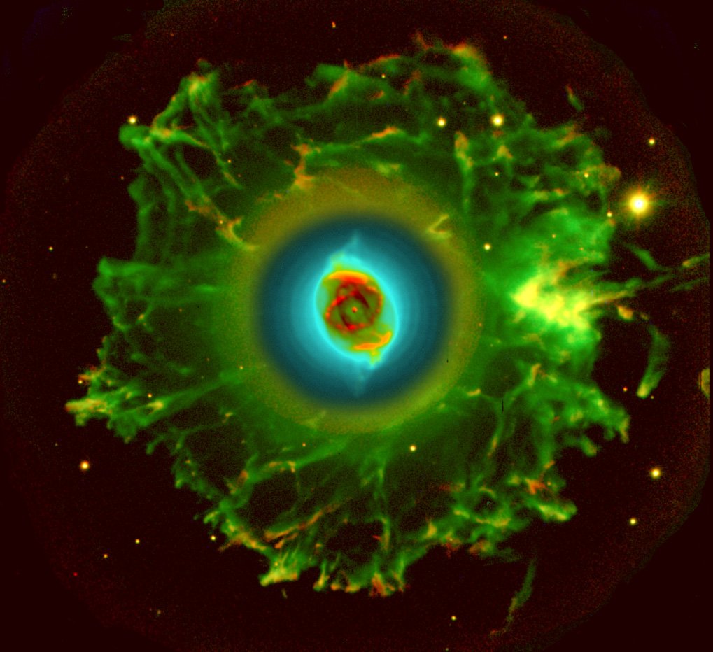 Babbleon101's tweet photo. A different look at the #catsEye #nebula. #astronomy https://t.co/TURXlOCvSg