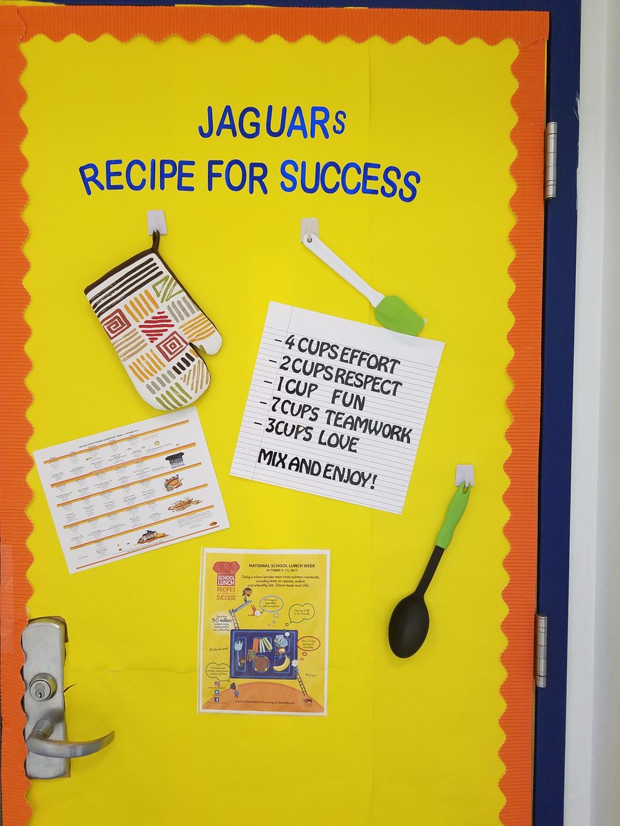 WCSnut's tweet photo. This is National School Lunch Week !  The theme is Recipe for Success.  Jones decorated their door.
@WilsonSchoolsNC https://t.co/UNrxeMhsLY