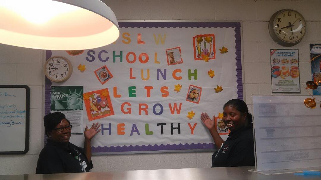 WCSnut's tweet photo. Toisnot ladies promoting National School Lunch Week (NSLW). https://t.co/nGzOZ3ynWn