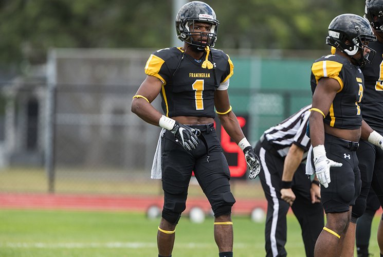 NCAAStats's tweet image. ICYMI: Jaquan Harris of Framingham State (@FSURams) became the 12th player in DIII history w/ 5 INT in a game last Friday!