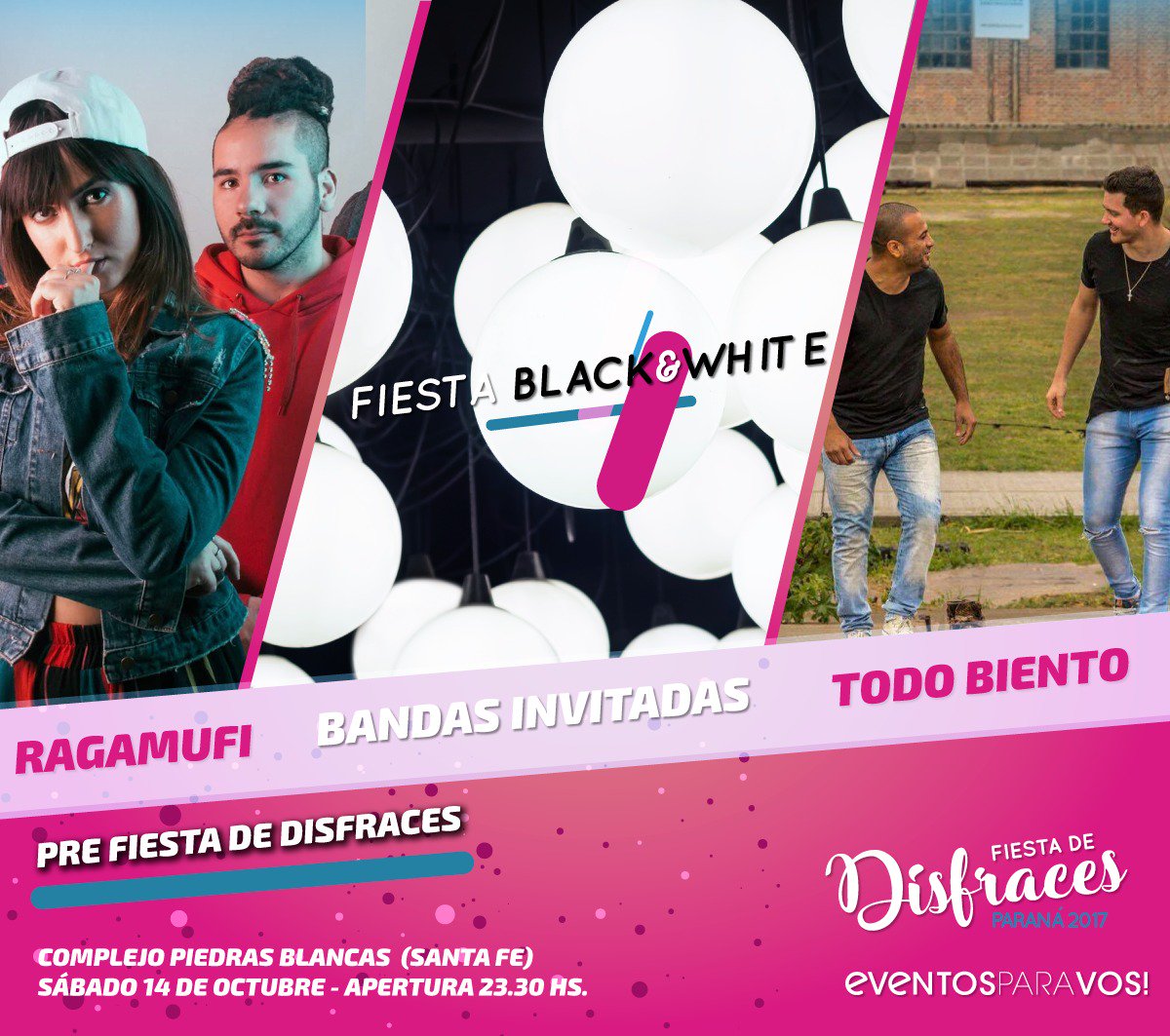TodoBientoBanda's tweet photo. Amigos, este sábado se baila en #PiedrasBlancas #FiestaBlack&White #PreFiestaDeDisfraces 🎹🎸🎤 ¡ANTICIPADAS A LA VENTA!
Nos vemos ahí... 💣 https://t.co/tKClr3E6T3
