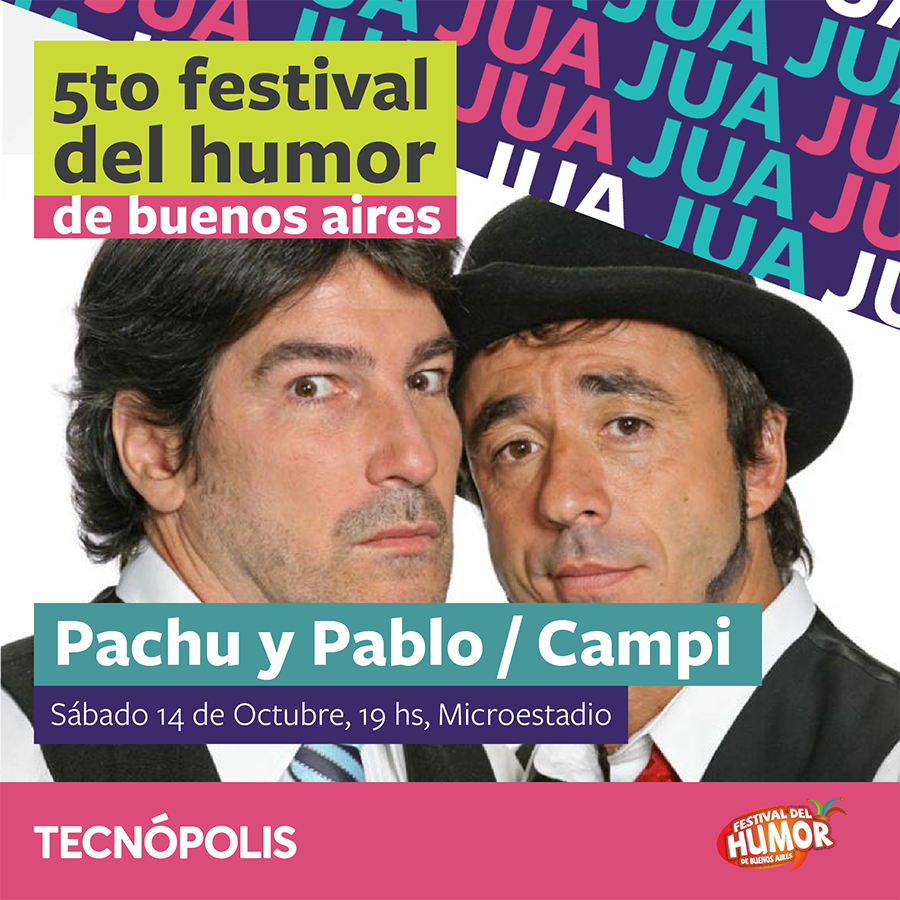 TecnopolisArg's tweet photo. El 14 y 15/10 llega el #FestivalDelHumor a #Tecnópolis con @pachu_penia, @pablo_granados, @martinCampi y muchos mas!
https://t.co/3rdof35cSk https://t.co/FAaW7G5YAi