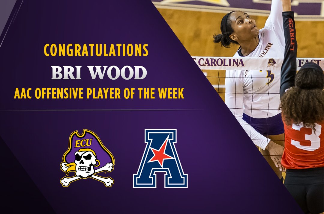 East Carolina Volleyball (@ecuvb) on Twitter photo Our first <a href="/American_VBall/">American Volleyball</a> Player of the Week honor since 2015. Congrats, Bri!!! ☠️☠️☠️ Our first <a href="/American_VBall/">American Volleyball</a> Player of the Week honor since 2015. Congrats, Bri!!! ☠️☠️☠️