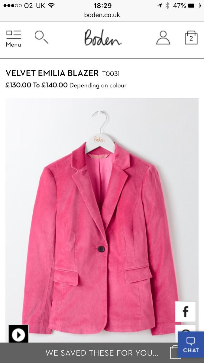 wardiewoo's tweet photo. Looking to see if the attached @Bodenclothing blazer is in stock in any of your concession stores size 8? @johnlewisretail https://t.co/nklZDkxjEZ