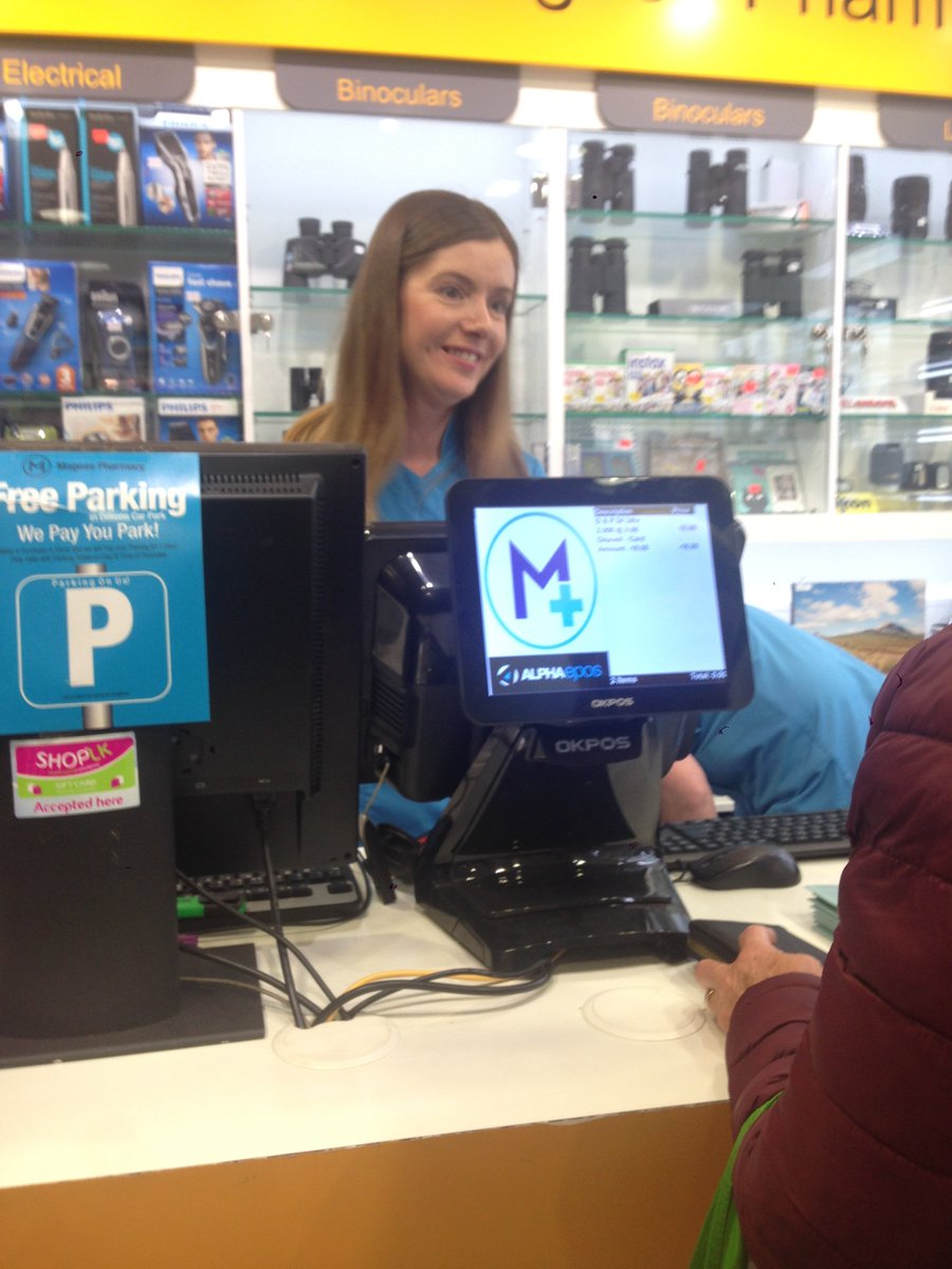 AlphaEPOS's tweet photo. Recent #EPOS system upgrade for @MageesPharmacy #Letterkenny with @myepos_com software a big thanks to Gerard & the team #AlphaEPOS #Donegal https://t.co/lQBYExN3n2