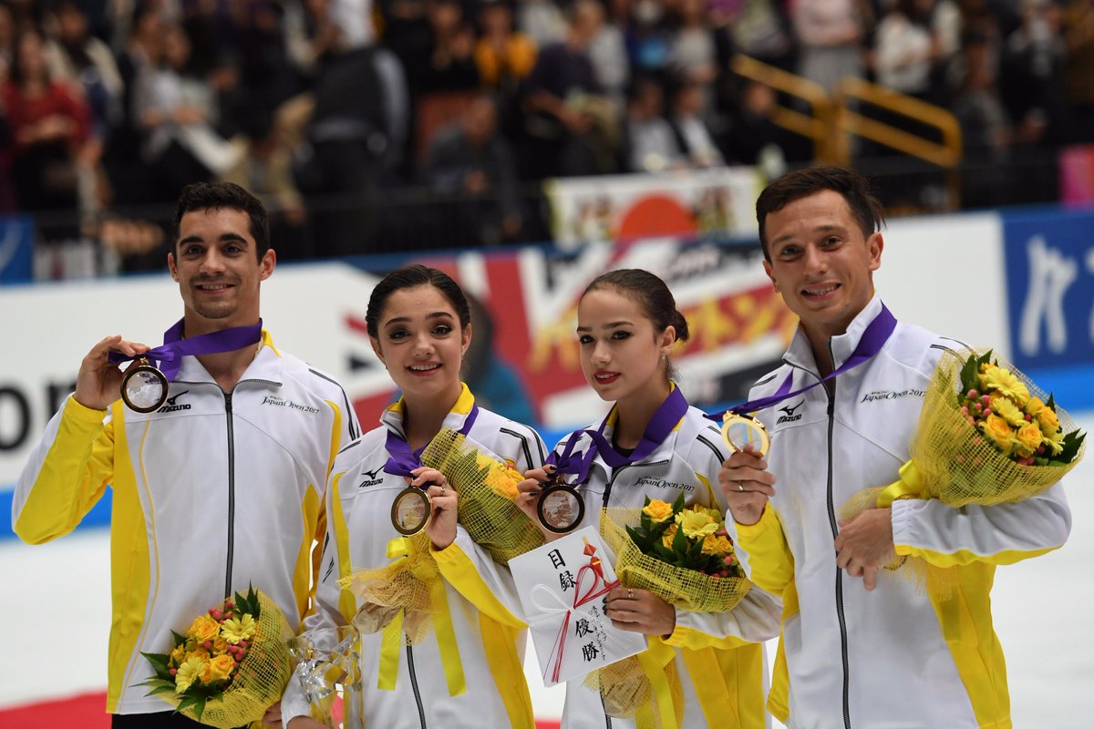 starsonice's tweet photo. @javierfernandez and @JannyMedvedeva led Team Europe to a very narrow (0.42 points!!) win over the home team at the #JapanOpen2017!  #JO2017 https://t.co/MTNONoLOuw