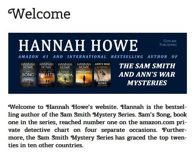 ADPase's tweet photo. Discover Sam Smith Mystery series Hannah Howe @samsauthor https://t.co/6G3uFjL4MC  #thriller #mystery #WritingCommunity https://t.co/WfQrQaDDQO
