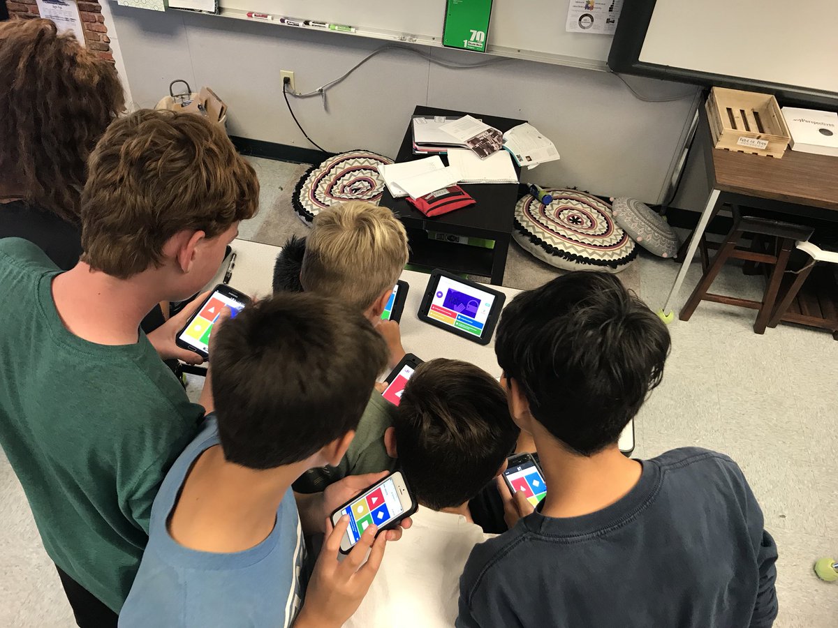 mrs_kimgarcia's tweet image. Students creating their own #kahoot review game. #friendlycompetition #7thELA