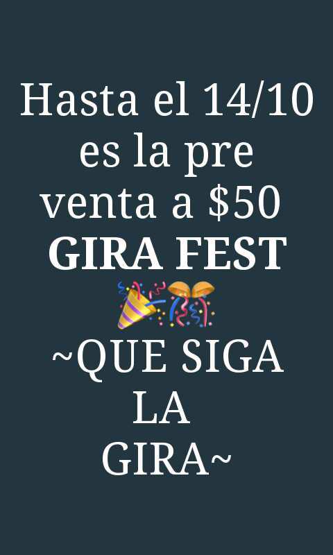 QSG2018's tweet photo. Dale que tenés tiempo!!
Hay cosas nuevas para esta #GIRAFESTII y de la mano de @maxitisera explotamos Vélez 💣
Y vos... Te lo vas a perder? https://t.co/2bySSdK078