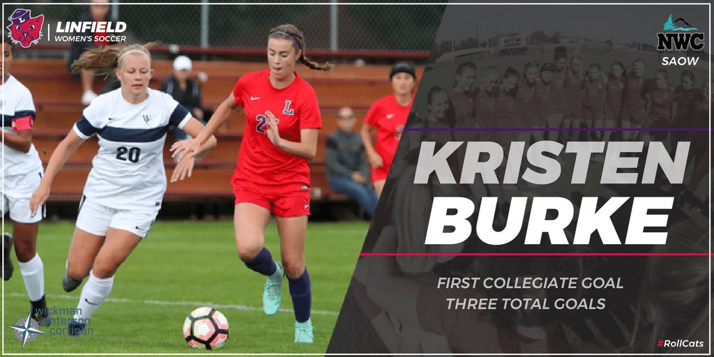 ⚽️🏅⚽️

Kristen Burke has been named NWC Women's Soccer Student-Athlete of the Week. #RollCats