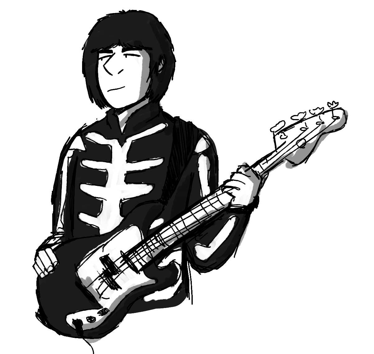 I\m late but happy birthday john entwistle here\s an absolutely pitiful scribble 