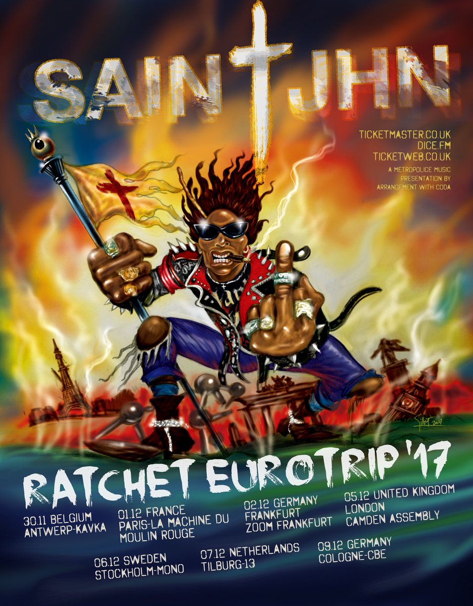 European tour fam. Silk shirts and ratchet bxtches preferred. Tickets on sale Wednesday at Ticketmaster.co.uk 🤘🏾☠️🤘🏾