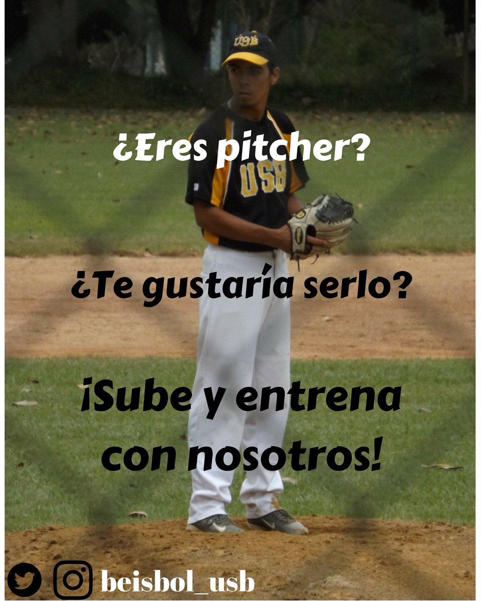 Beisbol_USB's tweet photo. ¿Alguna vez fuiste pitcher y te gustaría seguir siendolo en la #USBve? ¡Sube y entrena con nosotros! MIERCOLES Y JUEVES a partir de las 3pm⚾ https://t.co/lbIsAOuaV7