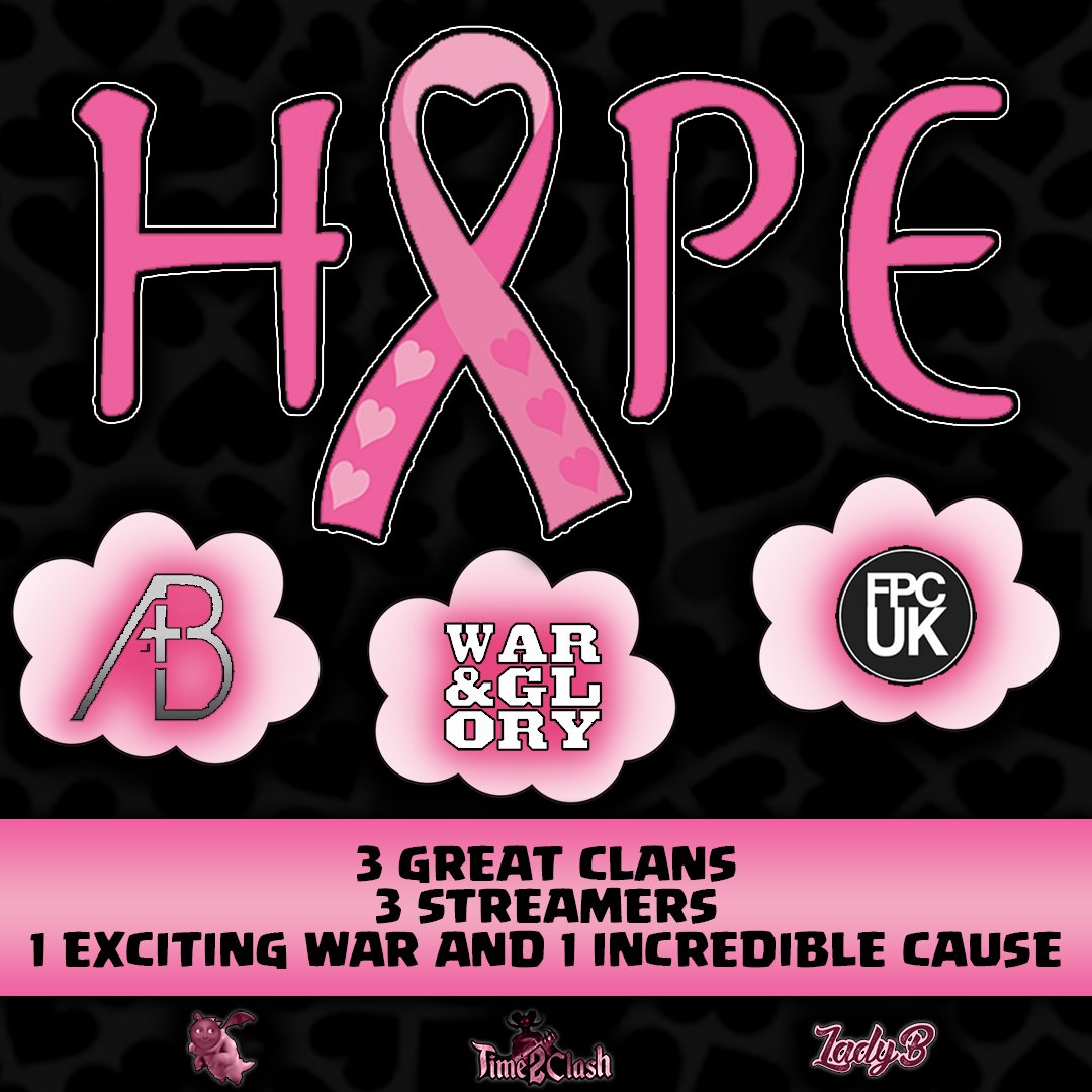 CHARITY WAR STREAM
Thursday 12th October, exact times to follow but let's do what we can for Breast Cancer Awareness Month.
