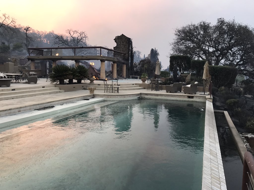 EvanSernoffsky's tweet photo. Signorello winery in #Napa is destroyed https://t.co/aQ3Ex6iBrD