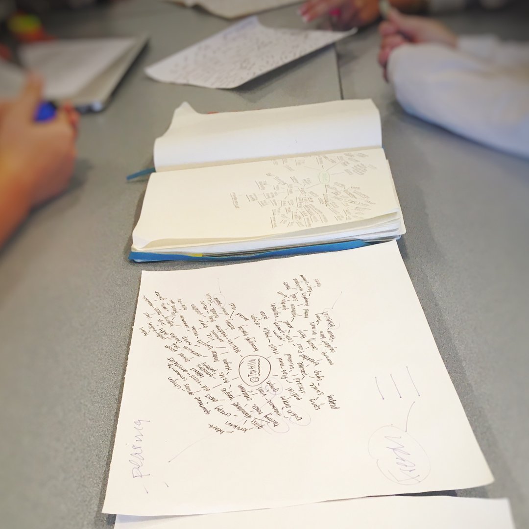 su_commdesign's tweet photo. Students working on ad development...digging deep > client research, target market positioning / Concept is king! 👑
#SUCMD #brainstorming https://t.co/1MY3wjiU32