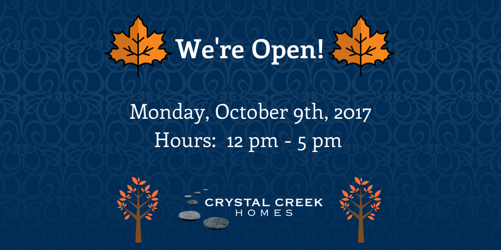 We're thankful for our customers so we decided to stay open this Monday!

Come visit any of our showhomes today. We will be open until 5 pm🕰