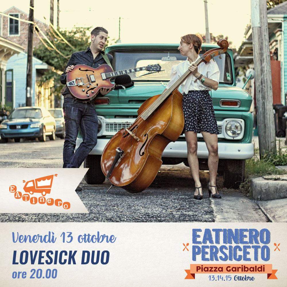 Non andate a cercare l'America, ve la portano venerdì 13 i #LovesickDuo  a #EatineroPersiceto 😉😎 #streetfood #live #weekend #Bologna