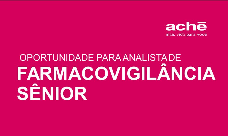 O Aché está com oportunidade para Analista de Farmacovigilância Sênior -lnkd.in/d4nihXA Atenção: até o dia 16/10/2017.