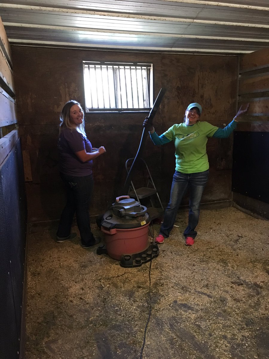 Royal_CU's tweet photo. We're working hard at Trinity Equestrian Center - scraping, painting, cleaning & organizing! #RoyalGivesBack #CommunityGiveBackDay https://t.co/iJ2oLDr45e
